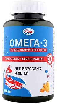 Омега-3 из дикого камчатского лосося, капсулы 600 мг, 240 шт.
