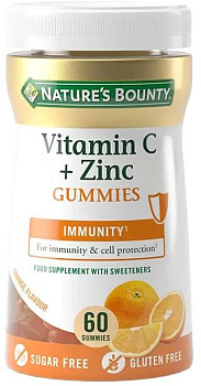 Nature'S Bounty Витамин С плюс цинк жеват пастилки-гаммис 2 г х60