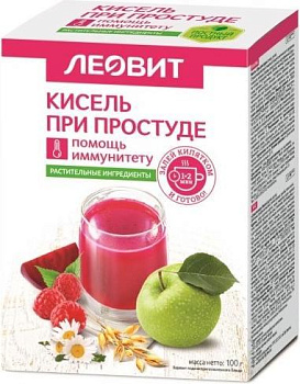 Леовит, кисель диетический при простуде 20 г, 5 шт.