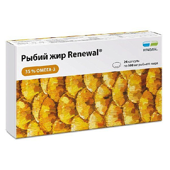 Рыбий жир Реневал, капсулы 500 мг, 24 шт.