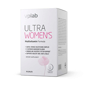 VPLAB Ultra Women's Multivitamin Formula, витаминно-минеральный комплекс для женщин, капсулы, 90 шт.