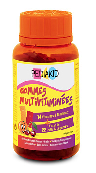 Педиакид Мишки Гамми жевательные конфеты с витаминами, 60 шт.