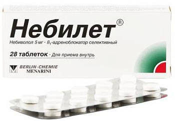 Небилет, таблетки 5 мг, 28 шт. (арт. 181267)