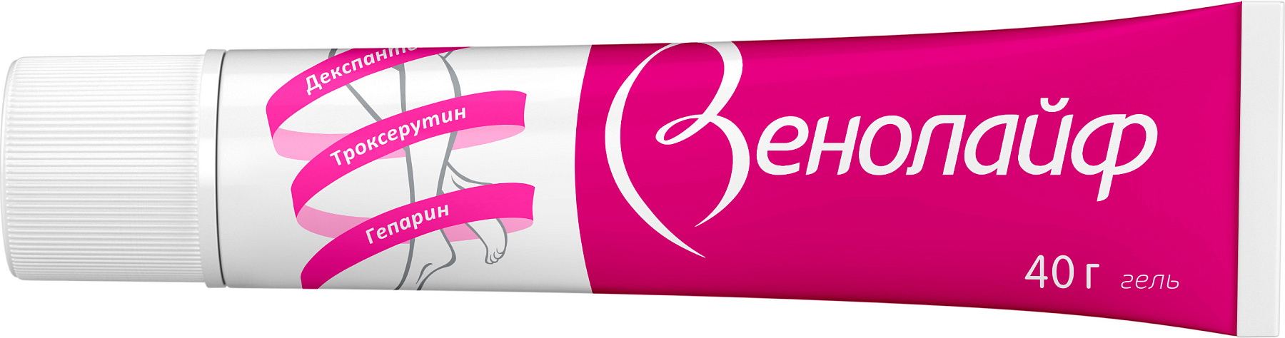 Упаковка препарата Венолайф, гель, 40 г