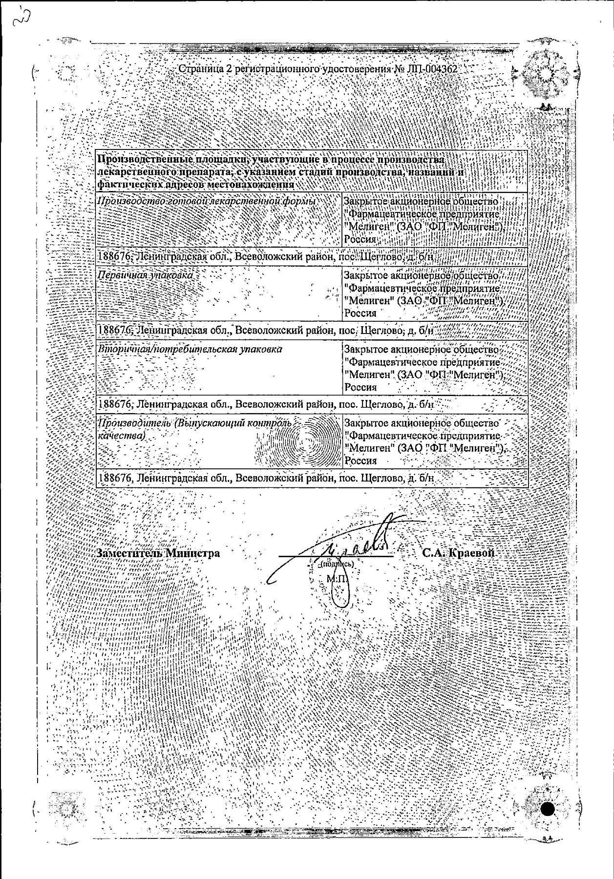 Сертификат на Валидол, капсулы 50 мг, 20 шт.