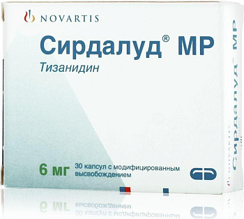 Сирдалуд МР, капсулы с модиф. высвоб. 6 мг, 30 шт. 