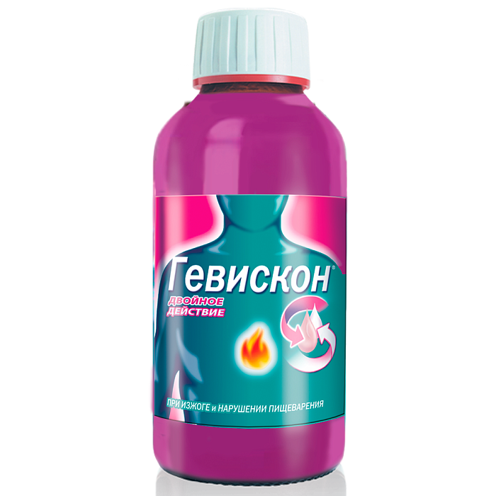 Гевискон Двойное Действие, суспензия (мята) 300 мл 