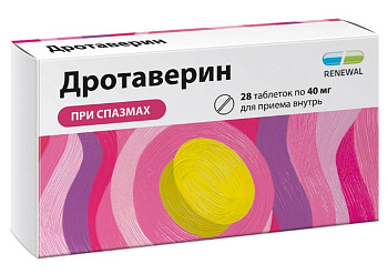 Дротаверин, таблетки 40 мг, 28 шт. 