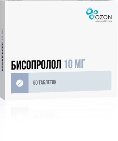 Бисопролол табл п/о плен 10 мг х60 купить по цене 259 руб. в Тамбове ...
