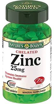 Nature'S Bounty Хелат Цинка, таблетки 25 мг, 100 шт.