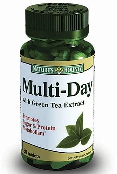 Nature'S Bounty Мультидэй с экстрактом зеленого чая, таблетки, 50 шт.