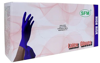 High Risk, перчатки латексные нестерильные сверхпрочные (M (7-8 размер, длина 29 см)), 25 шт.