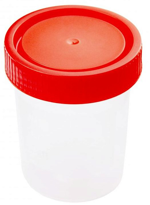 Контейнер стерильный с крышкой, 60 мл