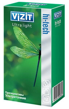 VIZIT Hi-Tech Ultra light Презервативы ультратонкие 12 шт.