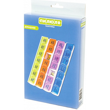 Таблетница Пилюля на 7 дней Домашняя, для лекарственных средств, 1 шт.