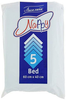 Пеленки Ангелина Nappy, 60 см х 60 см, 5 шт.