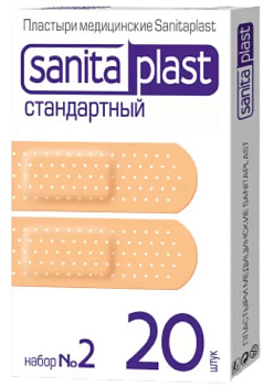 Sanitaplast, стандартный набор пластырей №2, 20 шт.