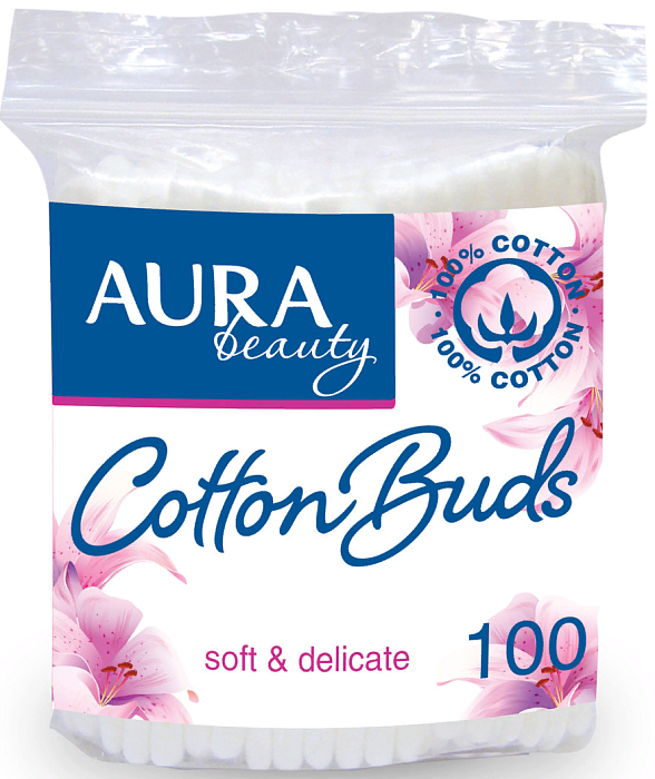 Aura, ватные палочки, 100 шт.