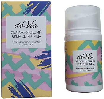 Девиа, крем увлажняющий (гиалуроновая кислота/коллаген), 50 мл