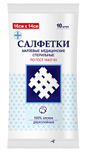 Фото Ньюфарм Салфетки марлевые