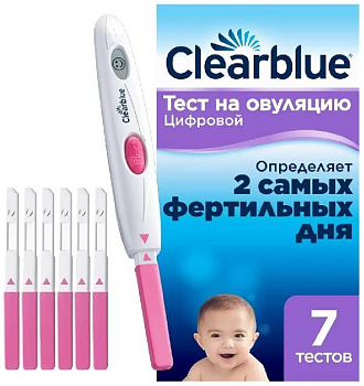 Тест на овуляцию Клиаблю (ClearBlue), 7 шт.
