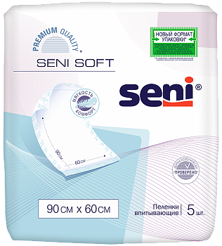 Пеленки Seni Soft, 90 см x 60 см, 5 шт.