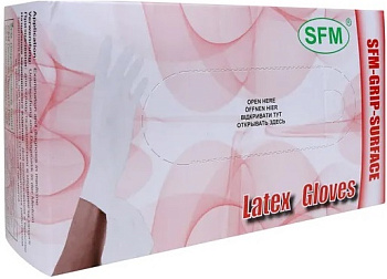 Перчатки диагностические латексные нестерильные неопудренные (М), 50 шт.