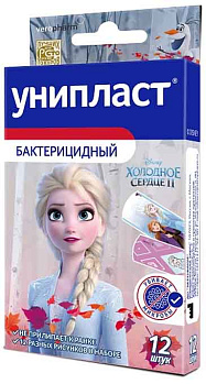 Унипласт, набор лейкопластырей «Холодное сердце», 12 шт.