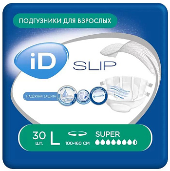 iD Slip, подгузники для взрослых (L), 30 шт.