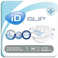 Фото iD Slip Basic, подгузники для взрослых (М), 10 шт.