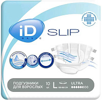 Фото iD Slip Basic, подгузники для взрослых (L), 10 шт. Фото iD Slip Basic, подгузники для взрослых (L), 10 шт.