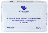 Фото Пелигрин Classic, пеленки одноразовые нестерильные, 60 см х 90 см, 30 шт. Фото Пелигрин Classic, пеленки одноразовые нестерильные, 60 см х 90 см, 30 шт.