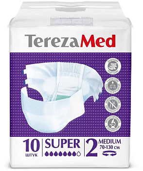 TerezaMed, подгузники для взрослых Medium Super, 10 шт.