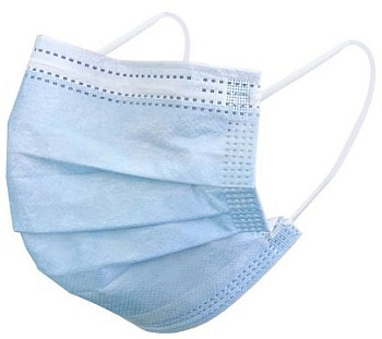 Маска медицинская 3-слойная одноразовая нестерильная из нетканых материалов х50