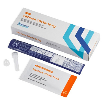 Экспресс-тест PBCheck COVID-19 Ag, набор реагентов для обнаружения антигена вируса SARS-CoV-2 в мазках из носоглотки методом ИХА , 1 шт.