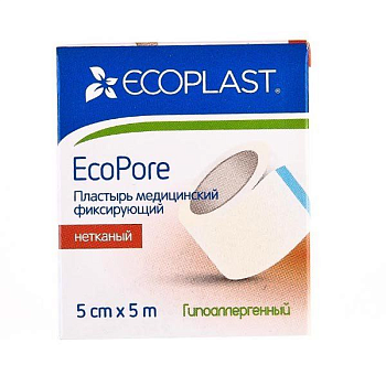 Ecoplast EcoPore, пластырь медицинский нетканый 5 см х 5 м
