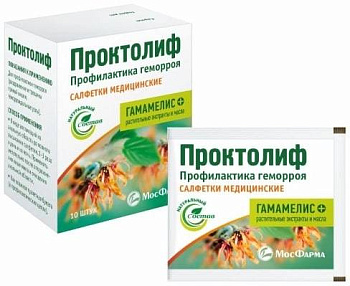 Проктолиф салфетки медиц х10