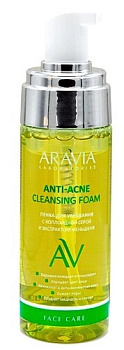 Аравиа, пенка для умывания с коллоидной серой и экстрактом женьшеня anti-acne cleansing foam, 150 мл