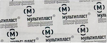 Мультипласт, пластырь бактерицидный сильной фиксации 1.9 см х 7.2 см