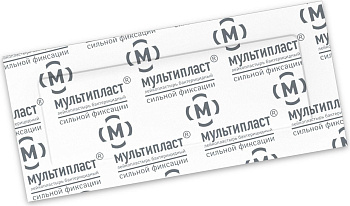 Мультипласт, пластырь бактерицидный сильной фиксации, 2.5 х 7.2 см