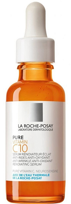 La Roche-Posay Vitamin C10, Антиоксидантная сыворотка для обновления кожи 30 мл, 1 шт.