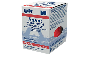 Вариант, Бинт когезивный самофиксирующийся 6 см х4 м, 1 шт.