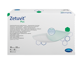 Hartmann Zetuvit Plus, повязка стерильная суперабсорбирующая 10 х 20 см, 10 шт.