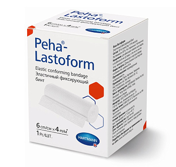 Hartmann Peha-Lastoform, бинт эластичный 4 м х 6 см, 1 шт.