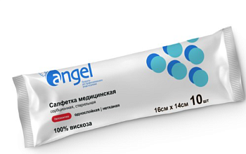 Эверс Мед Angel, салфетки мед. сорбционные стерил. нетканые однослойные 16 см x14 см, 10 шт.