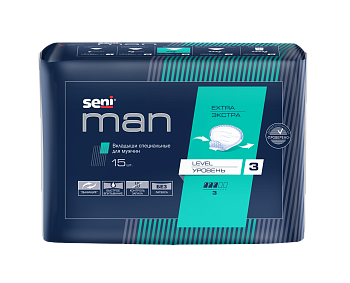 Seni Man вкладыши специальные для мужчин, Extra Level 3, 15 шт.