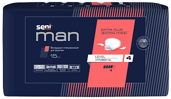 Seni Man вкладыши специальные для мужчин, Plus Level 4, 15 шт.