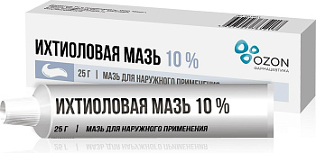 Ихтиоловая мазь, 10%, 25 г 
