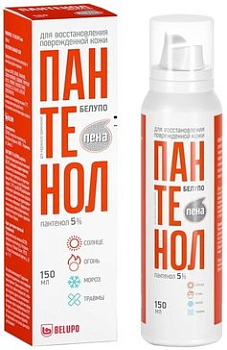 Пантенол Белупо, пена 5%, 150 мл 