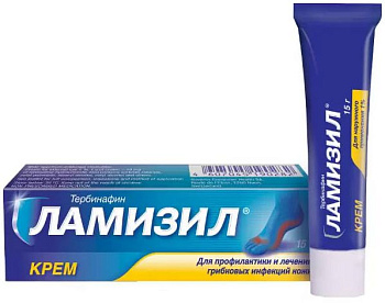 Ламизил противогрибковое средство для лечения грибка стопы, тербинафин 1%, крем, 15 г. 